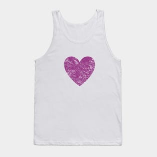 Distressed Heart - Mauve Tank Top